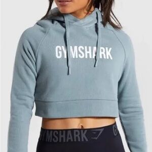 NWT Gymshark Women's Teal Cropped Hoodie